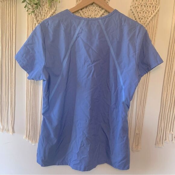 GREY’S ANATOMY By Barco Impact Elevate V Neck Scrub Top Ciel Blue Size Large - Picture 3 of 12